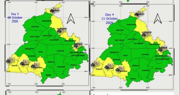 warning issued for heavy rain and strong storms in punjab for two days