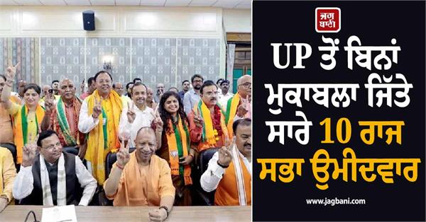 all 10 rajya sabha candidates from up elected unopposed