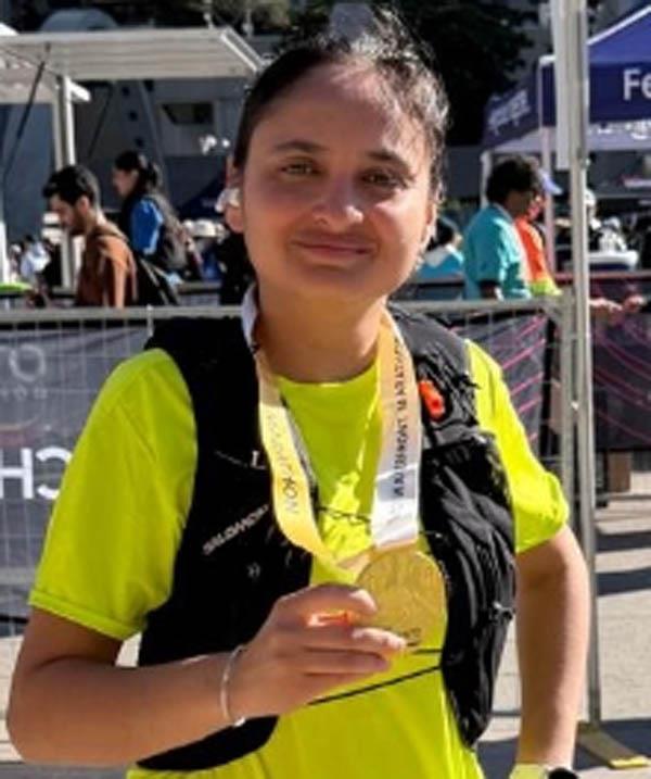 jaswinder kaur from tanda creates history by completing a marathon in canada