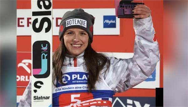 canadian ski jumper abigail strate wins first career gold medal