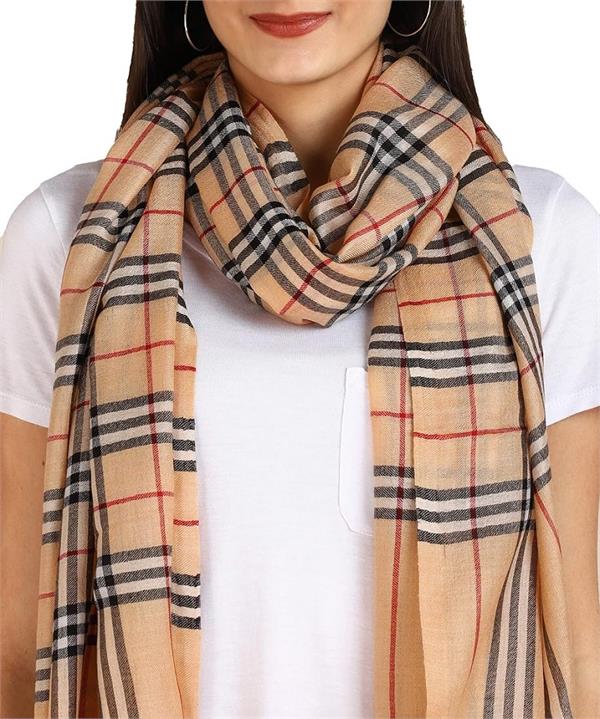 winter  fashion  check stole