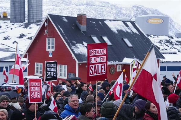thousands march in greenland to oppose trump  s plan