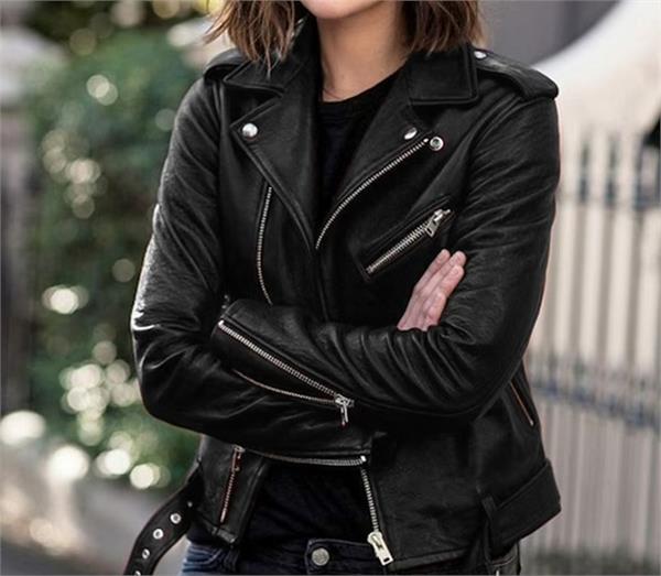 winter  trendy look  leather jacket