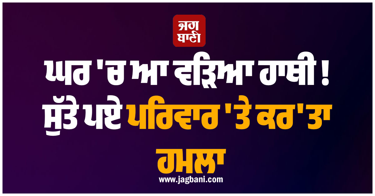 ਘਰ ''ਚ ਆ ਵੜਿਆ ਹਾਥੀ ! ਸੁੱਤੇ ਪਏ ਪਰਿਵਾਰ ''ਤੇ ਕਰ''ਤਾ ਹਮਲਾ, ਪਿਓ ਤੇ 2 ਪੁੱਤਾਂ ਨੂੰ ਦਿੱਤੀ ਦਰਦਨਾਕ ਮੌਤ
