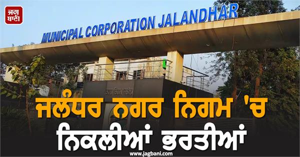 jalandhar  municipal corporation  recruitment  apply  candidate