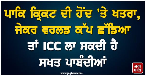 if pakistan leaves the world cup  icc may impose strict sanctions