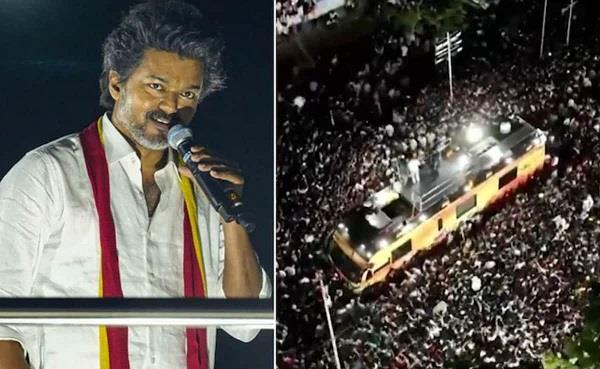 brutal stampede case  tvk chief vijay leaves for delhi for cbi investigation