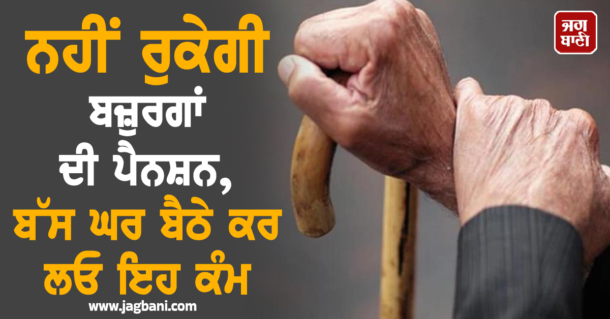 ਲੱਖਾਂ ਬਜ਼ੁਰਗਾਂ ਲਈ ਖੁਸ਼ਖਬਰੀ: ਹੁਣ ਨਹੀਂ ਰੁਕੇਗੀ ਤੁਹਾਡੀ ਪੈਨਸ਼ਨ, ਬੱਸ ਘਰ ਬੈਠੇ ਕਰ ਲਓ ਇਹ ਕੰਮ