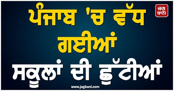 punjab school winter holidays