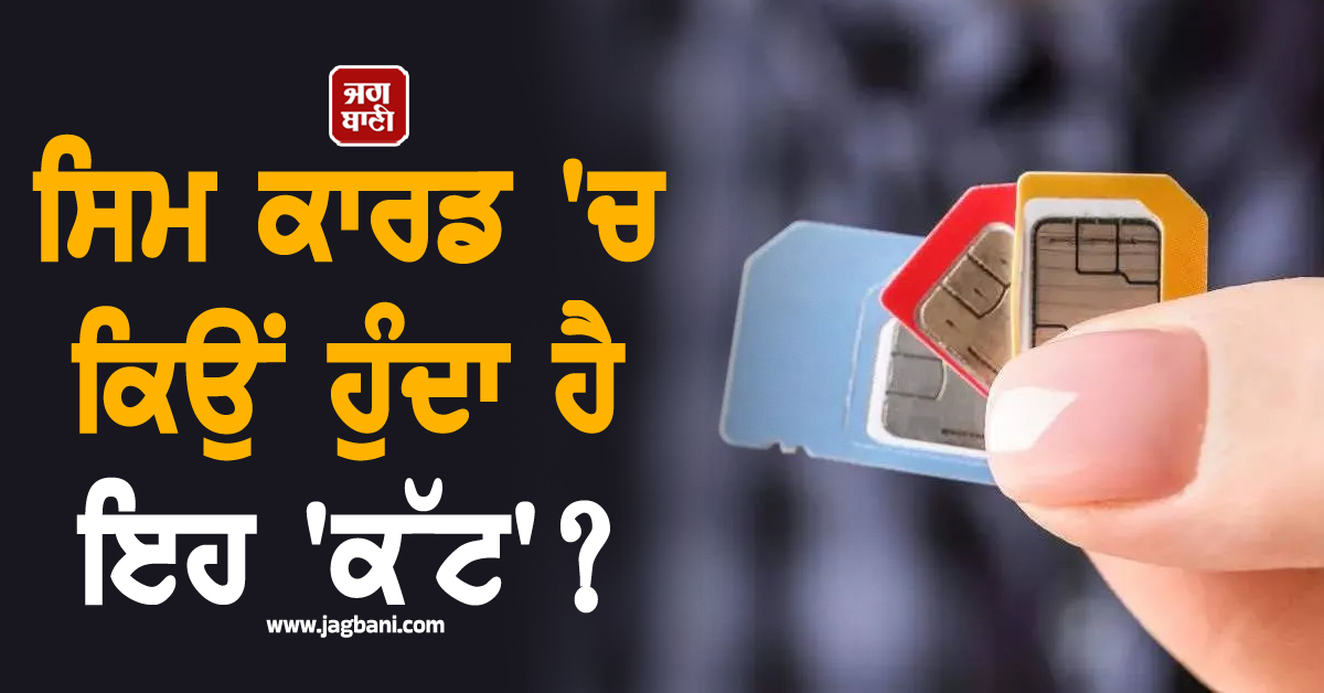 ਸਿਮ ਕਾਰਡ ''ਚ ਕਿਉਂ ਹੁੰਦਾ ਹੈ ਇਹ ''ਕੱਟ''? 99 ਫੀਸਦੀ ਲੋਕ ਨਹੀਂ ਜਾਣਦੇ ਇਸ ਪਿੱਛੇ ਦਾ ਦਿਲਚਸਪ ਕਾਰਨ!