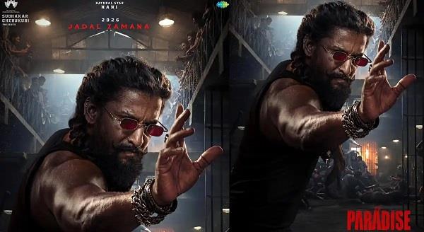 new poster of natural star nani  s film   the paradise  released