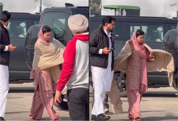 nimrat khaira attended arjan dhillon s father s funeral