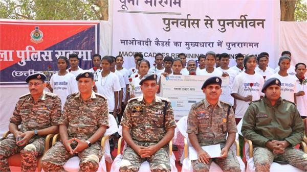 naxalites  surrender  security forces  police  chhattisgarh
