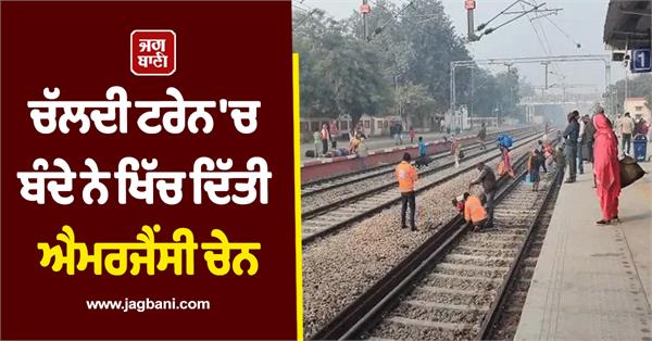 a man pulled the emergency chain on a moving train
