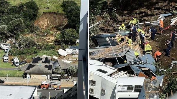 two dead in new zealand landslides  rescue efforts underway
