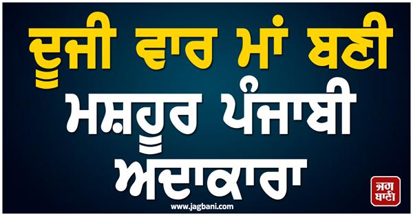 famous punjabi actress becomes mother for the second time gives birth to a son