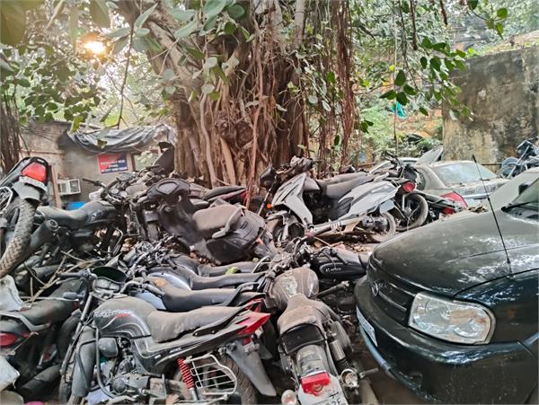 vehicles seized by the police in various cases police stations