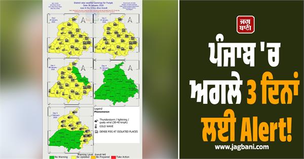 meteorological department yellow alert for the next 3 days in punjab