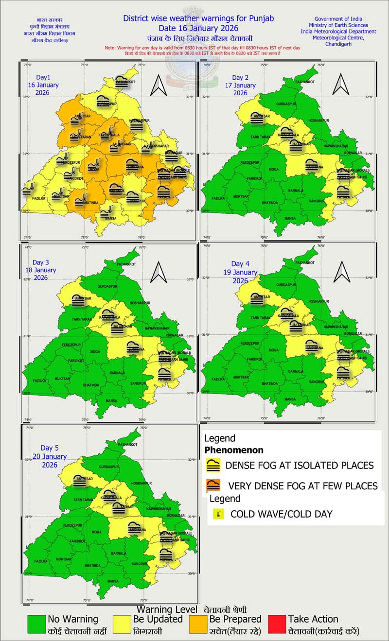 ਪੰਜਾਬ ''ਚ ਇਨ੍ਹਾਂ ਤਾਰੀਖ਼ਾਂ ਨੂੰ ਪਵੇਗਾ ਮੀਂਹ! 20 ਜਨਵਰੀ ਤੱਕ ਮੌਸਮ ਵਿਭਾਗ ਦੀ ਵੱਡੀ ਭਵਿੱਖਬਾਣੀ