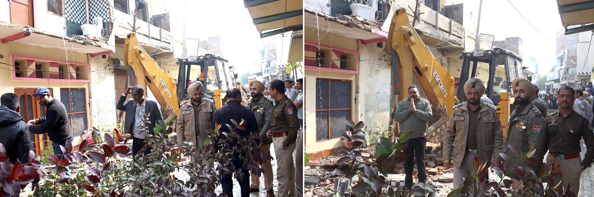 ਨਸ਼ਾ ਤਸਕਰਾਂ ਖ਼ਿਲਾਫ਼ ਸਖ਼ਤੀ: ਪੁਲਸ ਤੇ ਸਿਵਲ ਪ੍ਰਸ਼ਾਸਨ ਨੇ ਸਮੱਗਲਰ ਦੇ ਘਰ ’ਤੇ ਚਲਾਇਆ ਪੀਲਾ ਪੰਜਾ