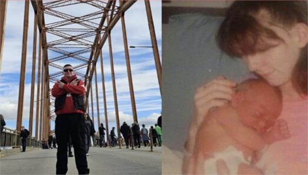 young man born on pattulo bridge expresses his emotional feelings