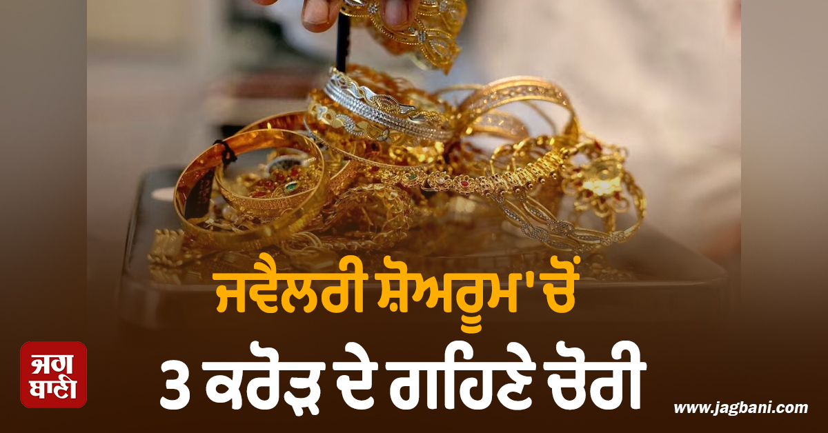 ਜਵੈਲਰੀ ਸ਼ੋਅਰੂਮ 'ਚੋਂ 3 ਕਰੋੜ ਦੇ ਗਹਿਣੇ ਚੋਰੀ, ਮਾਲਕ ਦੀ ਇੱਕ ਗਲਤੀ ਕਾਰਨ ਹੋਇਆ ਵੱਡਾ ਕਾਂਡ!