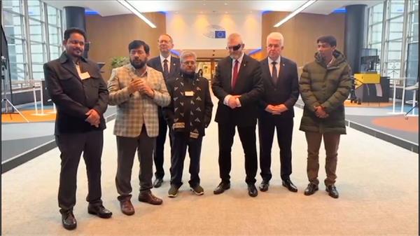 meeting held in eu parliament  belgium  to celebrate the birth anniversary