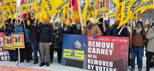 pm mark carney protest