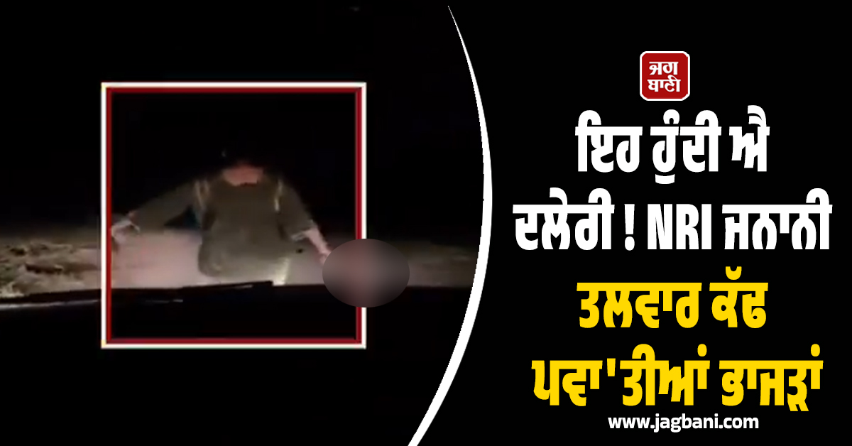 ਇਹ ਹੁੰਦੀ ਐ ਦਲੇਰੀ! ਸੜਕ ''ਤੇ ਜਾਂਦਿਆਂ ਨੂੰ ਪੈ ਗਏ ਲੁਟੇਰੇ, ਅੱਗੋਂ NRI ਜਨਾਨੀ ਤਲਵਾਰ ਕੱਢ ਪਵਾ''ਤੀਆਂ ਭਾਜੜਾਂ
