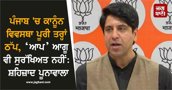 aap government  bjp spokesperson  shehzad poonawalla  punjab