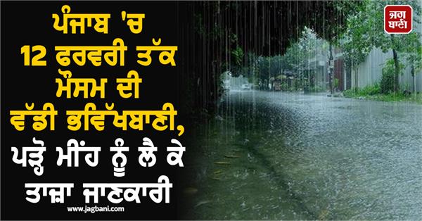 big weather forecast in punjab till february 12