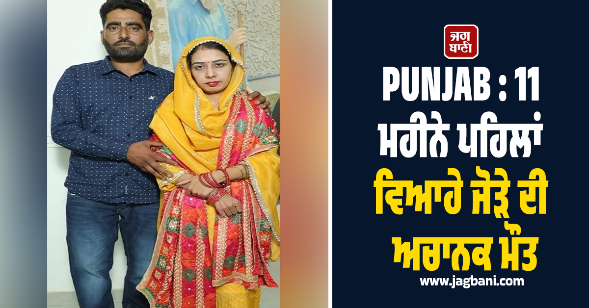PUNJAB : 11 ਮਹੀਨੇ ਪਹਿਲਾਂ ਵਿਆਹੇ ਜੋੜੇ ਦੀ ਅਚਾਨਕ ਮੌਤ, ਨਹੀਂ ਦੇਖਿਆ ਜਾਂਦਾ ਪਰਿਵਾਰ ਦਾ ਦੁੱਖ