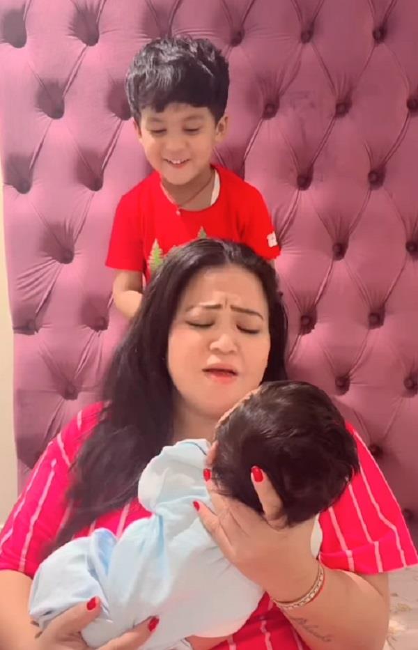 bharti singh shares a glimpse of newborn baby kaju s face