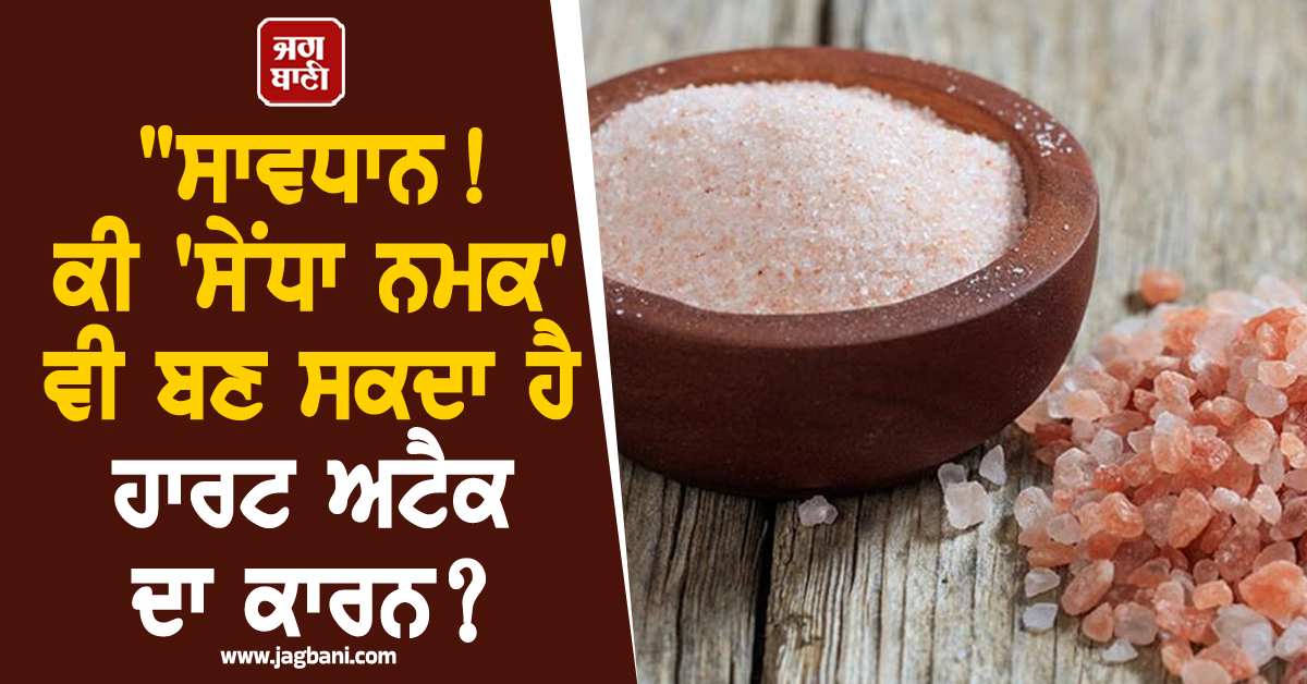 ਸਾਵਧਾਨ! ਕੀ 'ਸੇਂਧਾ ਨਮਕ' ਵੀ ਬਣ ਸਕਦਾ ਹੈ ਹਾਰਟ ਅਟੈਕ ਦਾ ਕਾਰਨ? ਪੜ੍ਹੋ ਪੂਰੀ ਖਬਰ
