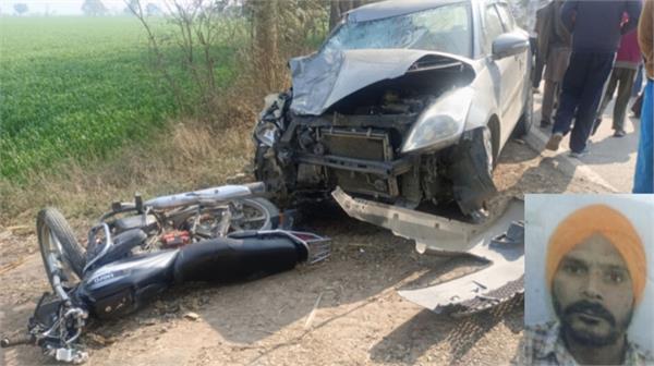 a speeding car crushed a couple riding a motorcycle
