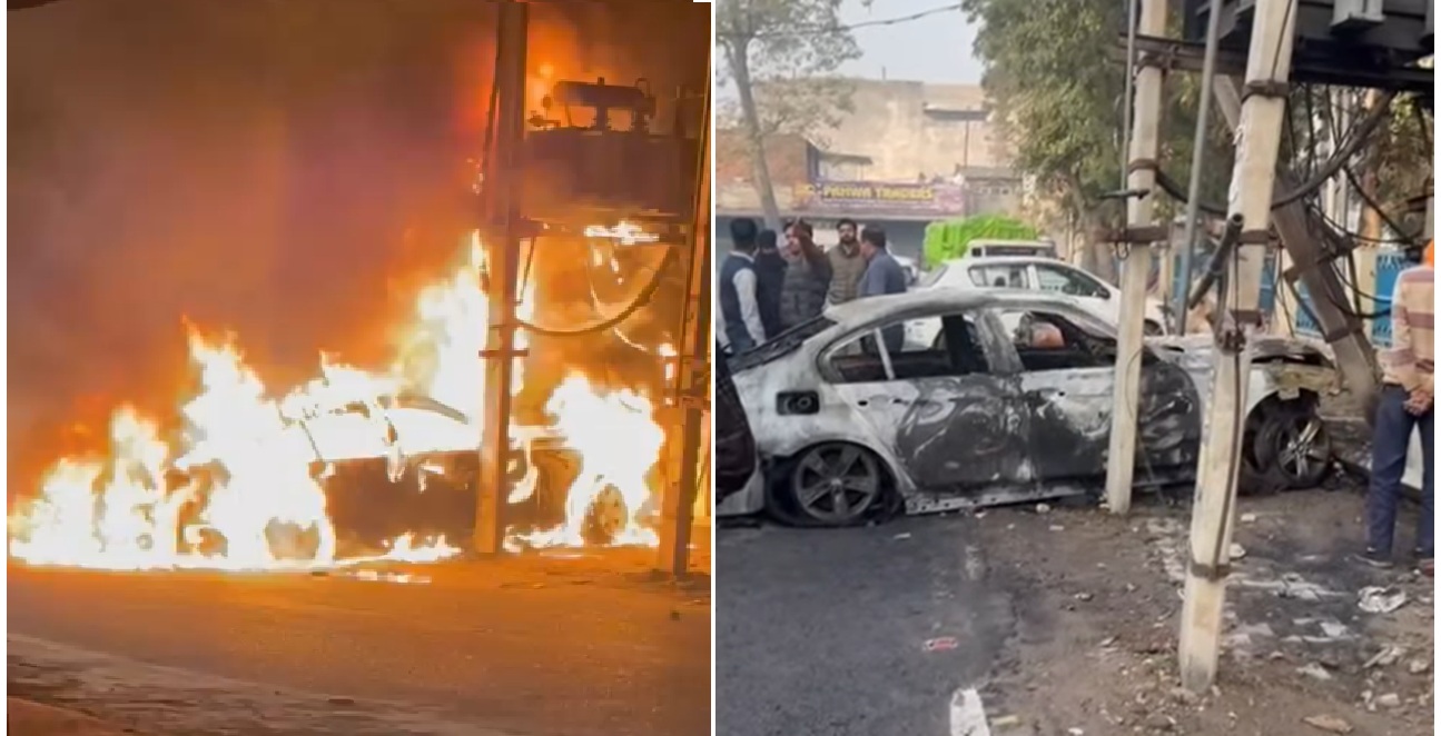 ਲੁਧਿਆਣਾ ''ਚ ਅੱਗ ਦਾ ਗੋਲਾ ਬਣੀ BMW ਕਾਰ!