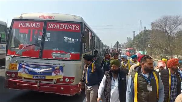 aap rally government buses