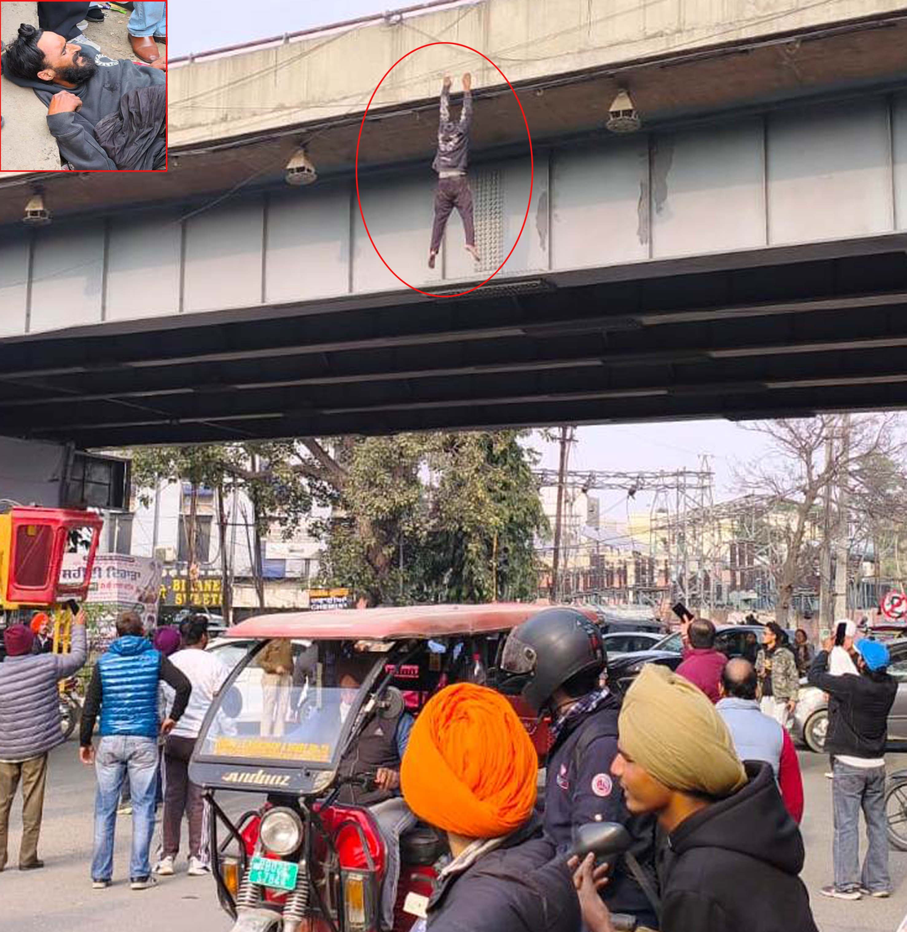 ਪੰਜਾਬ ਪੁਲਸ ਦਾ ਸ਼ਰਮਨਾਕ ਕਾਰਾ, ਨੌਜਵਾਨ ਨੂੰ ਬਚਾਇਆ ਨਹੀਂ ਸਗੋਂ ਬਣਾਈ ਵੀਡੀਓ, ਫਲਾਈਓਵਰ ਤੋਂ ਹੇਠਾਂ...