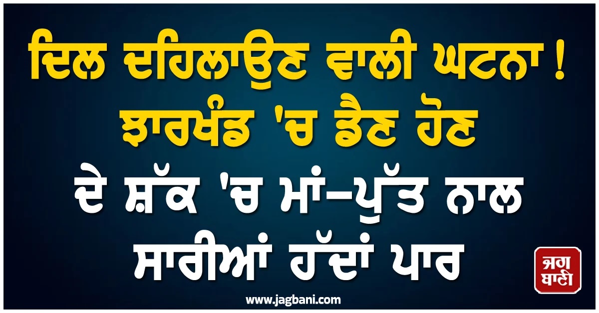 ਦਿਲ ਦਹਿਲਾਉਣ ਵਾਲੀ ਘਟਨਾ! ਝਾਰਖੰਡ 'ਚ ਡੈਣ ਹੋਣ ਦੇ ਸ਼ੱਕ 'ਚ ਮਾਂ-ਪੁੱਤ ਨਾਲ ਸਾਰੀਆਂ ਹੱਦਾਂ ਪਾਰ