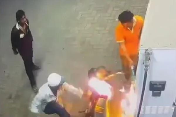 petrol pump  cigarette lighter  bike nozzle  fire explosion