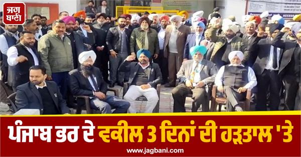 lawyers across punjab on 3 day strike