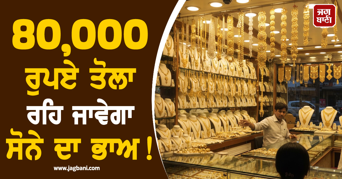 ਸਿਰਫ਼ 80,000 ਰੁਪਏ ਤੋਲਾ ਰਹਿ ਜਾਵੇਗਾ ਸੋਨੇ ਦਾ ਭਾਅ! ਮਾਹਿਰਾਂ ਨੇ ਜਤਾਈ ਚਿੰਤਾ