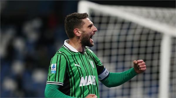 serie a football  sassuolo wins with two goals from berardi