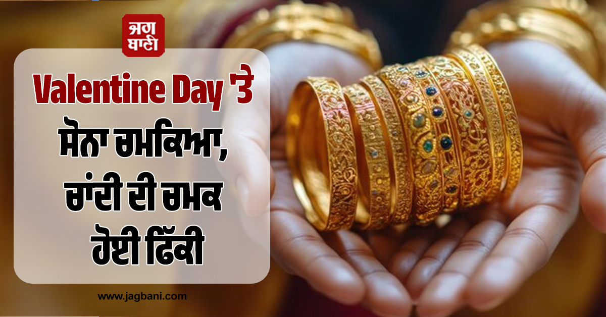 Valentine Day ''ਤੇ Gold ਚਮਕਿਆ, ਚਾਂਦੀ ਦੀ ਚਮਕ ਹੋਈ ਫਿੱਕੀ, ਜਾਣੋ 22k-24k ਦੇ ਭਾਅ