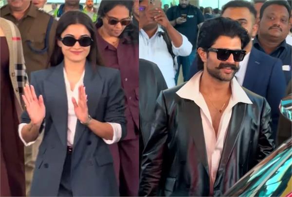 rashmika mandanna  vijay deverakonda arrive in udaipur