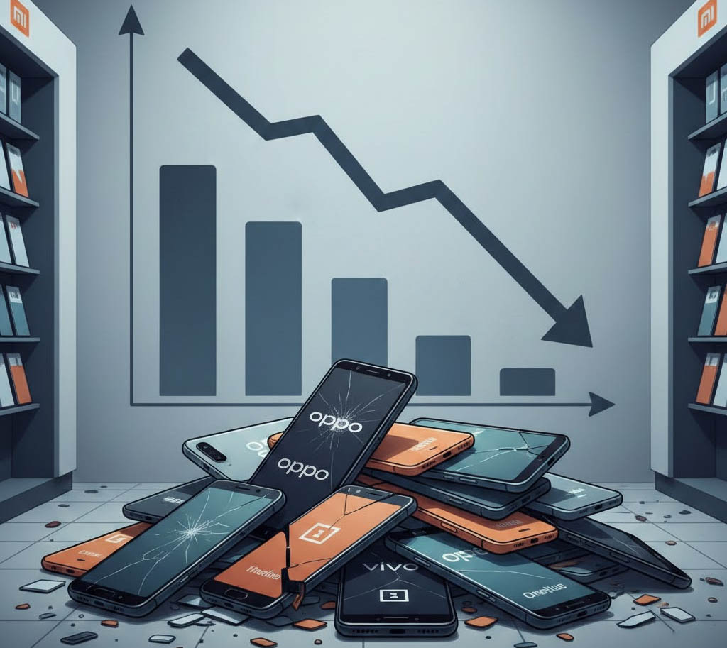 ਭਾਰਤੀਆਂ ਦਾ ਚੀਨੀ ਸਮਾਰਟਫੋਨਾਂ ਤੋਂ ਮੋਹ ਭੰਗ, ਪਹਿਲੀ ਵਾਰ ਘਟੀ ਸੇਲ, ਇਨ੍ਹਾਂ ਬ੍ਰਾਂਡਸ ਨੂੰ ਵੱਡਾ ਝਟਕਾ