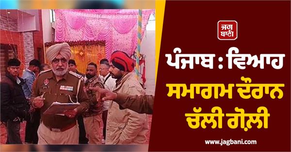 shots fired during wedding ceremony in kapurthala injuring one person