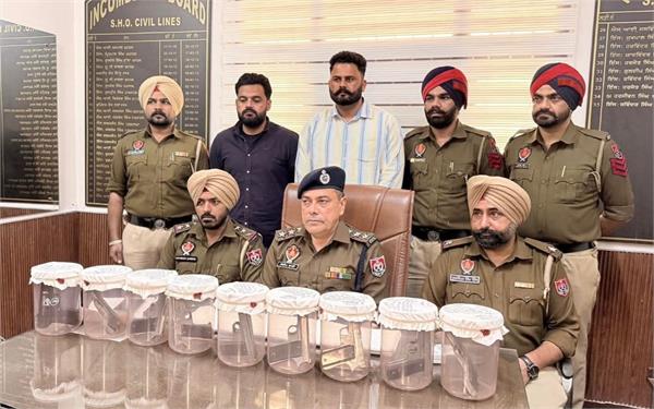 youth arrested with illegal weapons  9 pistols and magazines recovered