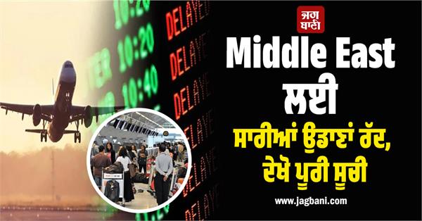 all flights to the middle east canceled amid iran israel conflict see full list