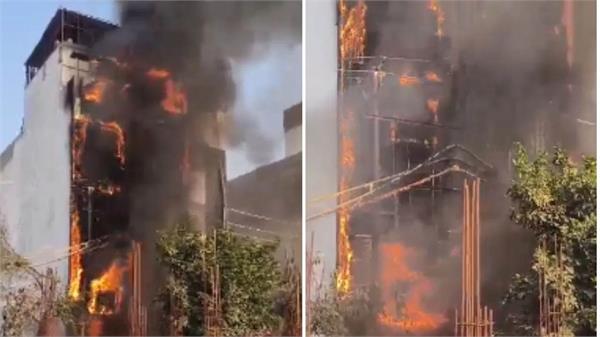 fire broke out hotel in vrindavan